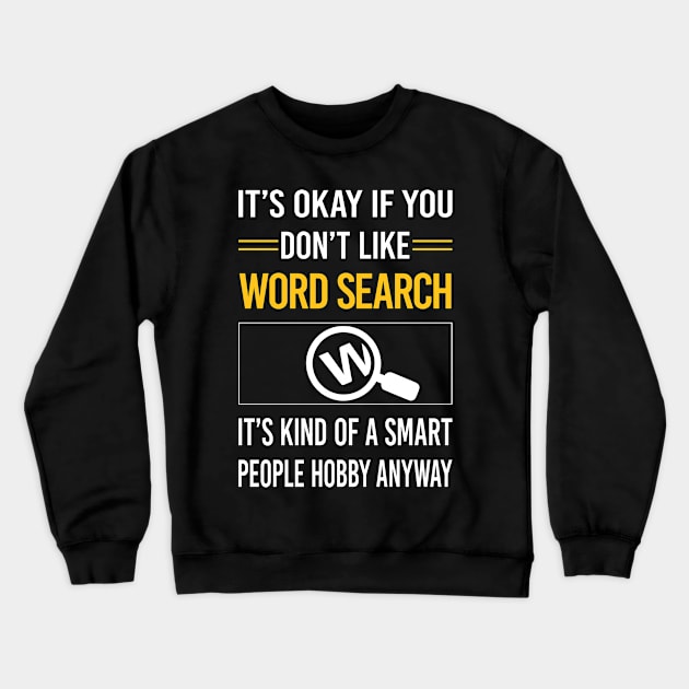 Funny Smart People 02 Word Search Crewneck Sweatshirt by Happy Life